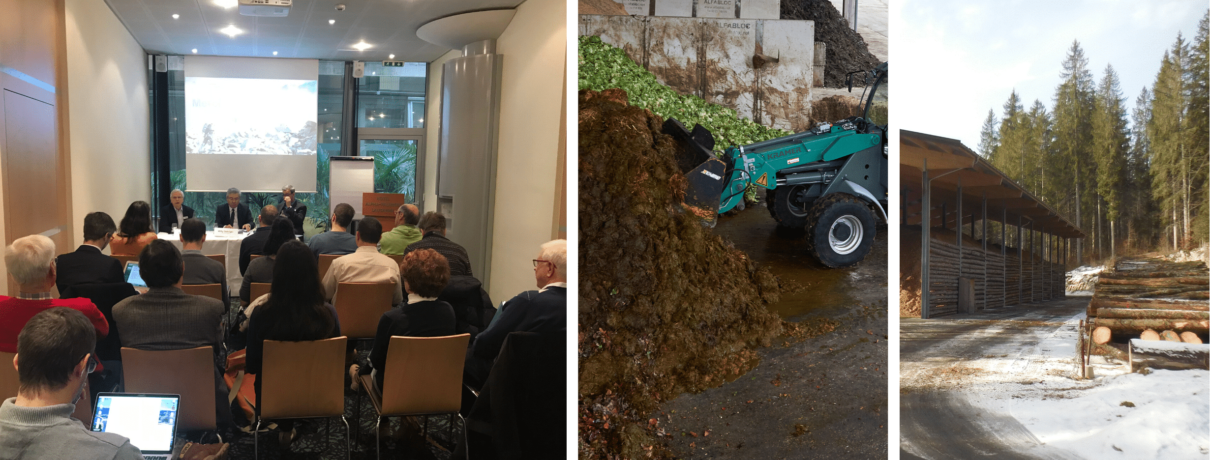 Montage photos présentant la conférence de presse et les énergies présentées